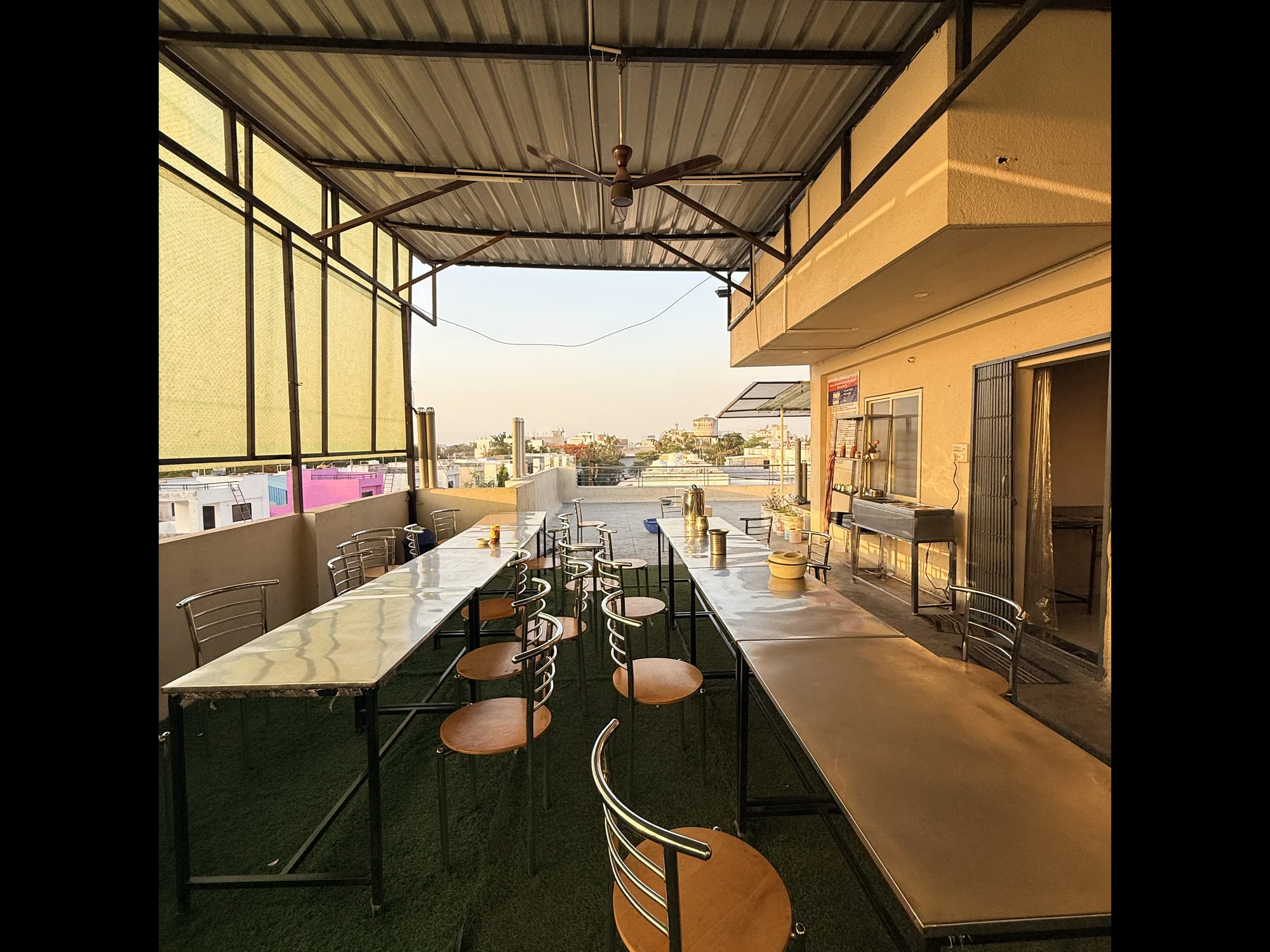 Students enjoying home-style meals at Radiance Residency dining area